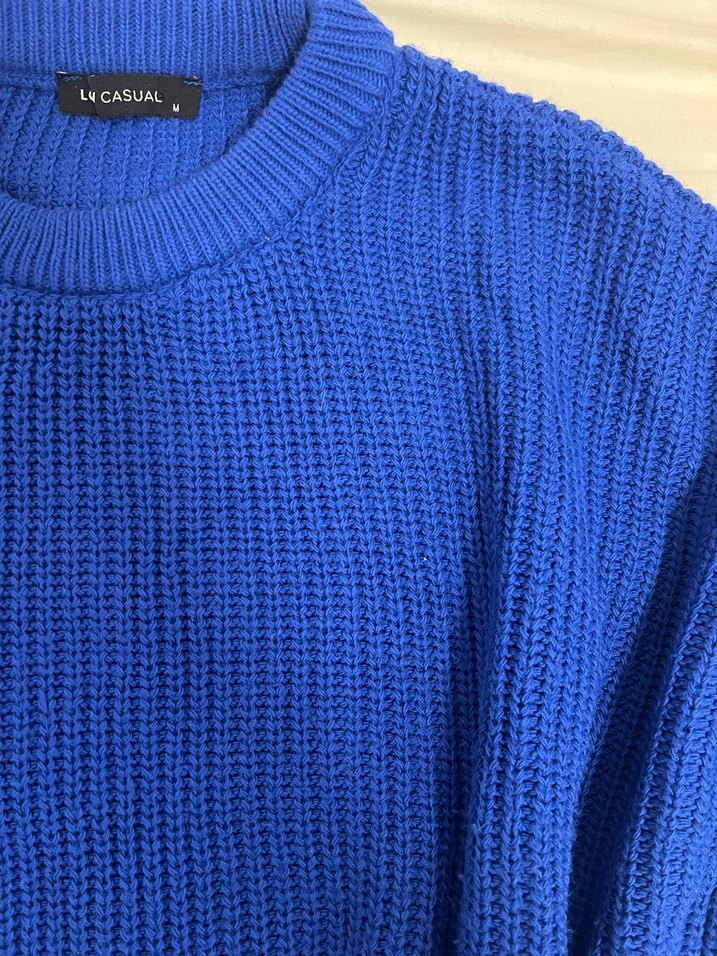 Mavi Triko Kadın Sweatshirt - Görsel 3