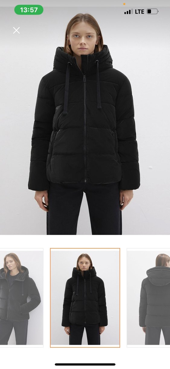 mavi jeans Siyah Kapüşonlu Kadın Kışlık mont - Görsel 5