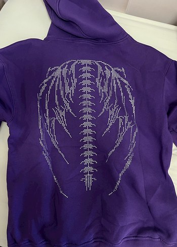 m Beden Mor Kapüşonlu Kadın Sweatshirt shinyforce