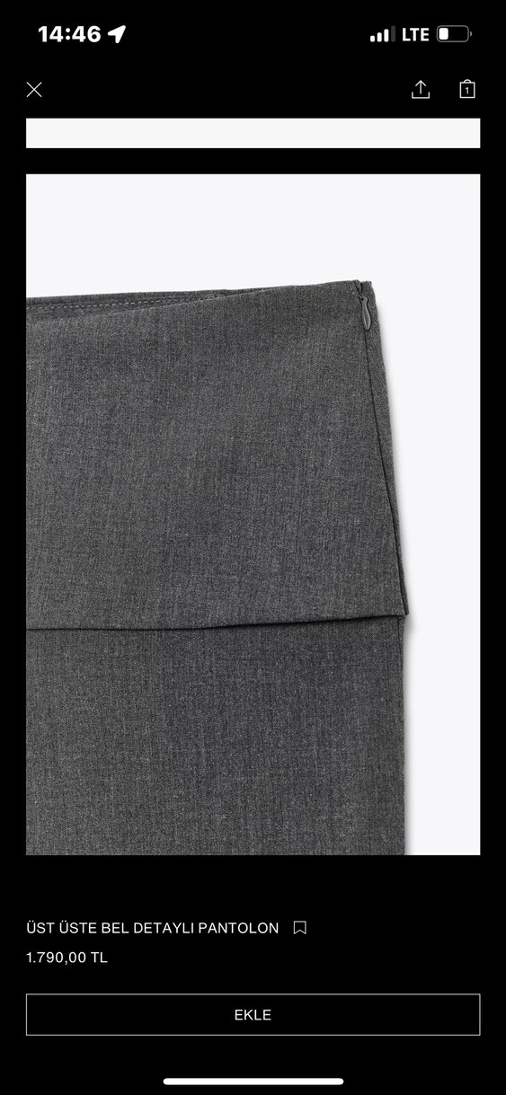 ZARA bel detayli pantolon - Görsel 4