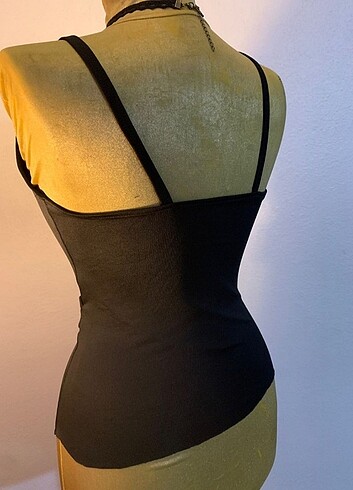 Zara halter yaka vintage bluz
