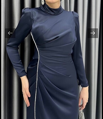 Saten abiye elbise - Görsel 2