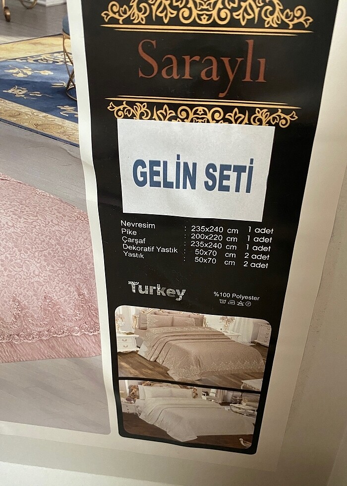 Gelin seti yatak örtüsü takımı - Görsel 3