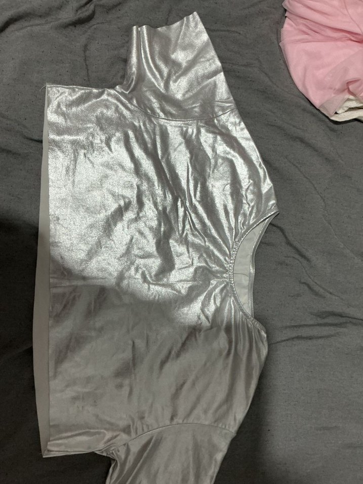 Kadın parlak Kısa Kollu Crop Top - Görsel 2