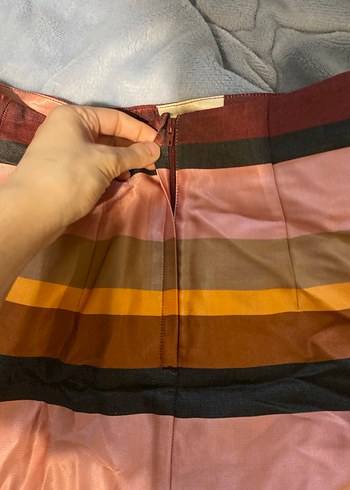 Fermuarlı Bohem Çok Renkli Midi etek - Görsel 2