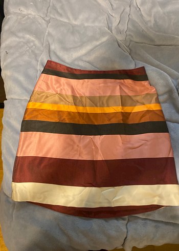 Fermuarlı Bohem Çok Renkli Midi etek - Görsel 4