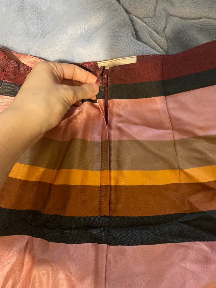 Fermuarlı Bohem Çok Renkli Midi etek - Görsel 2