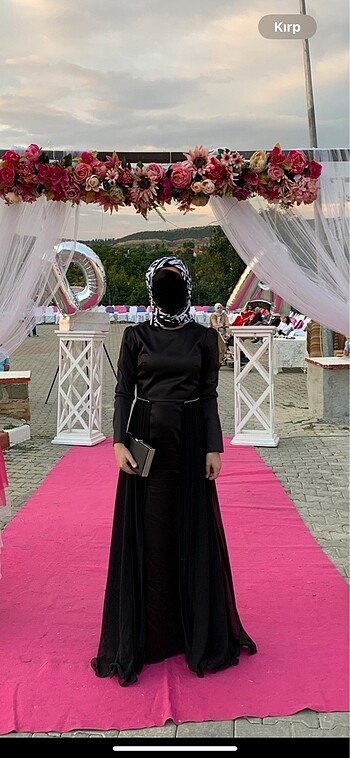 Siyah çok şık abiye - Görsel 2