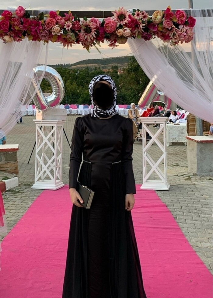 Siyah çok şık abiye - Görsel 2