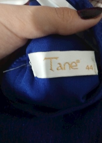 Uzun Kollu Yüksek Yakalı Lacivert Elbise - Görsel 3