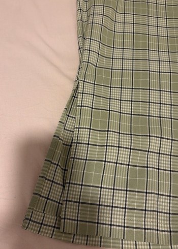 Yeşil Ekose Kadın Kumaş Pantolon - Görsel 2