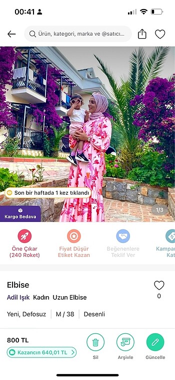 Uzun tesettür elbise