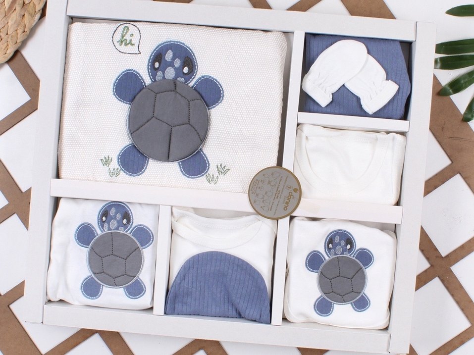 Nakışlı Pamuklu Bebek Uyku Seti - Görsel 2