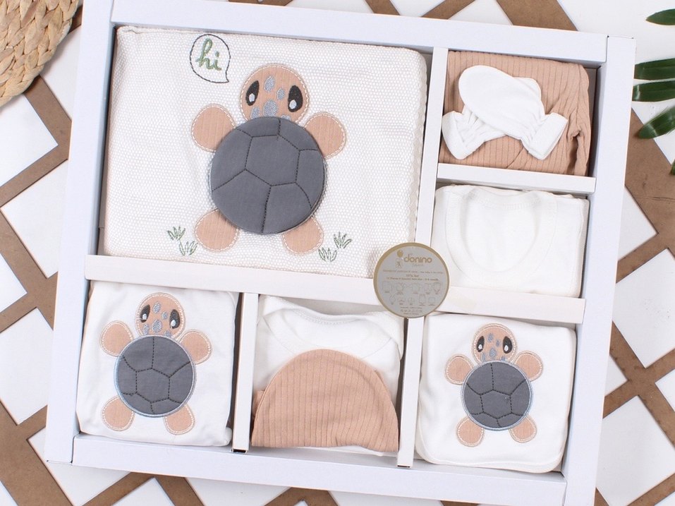 Nakışlı Pamuklu Bebek Uyku Seti - Görsel 3