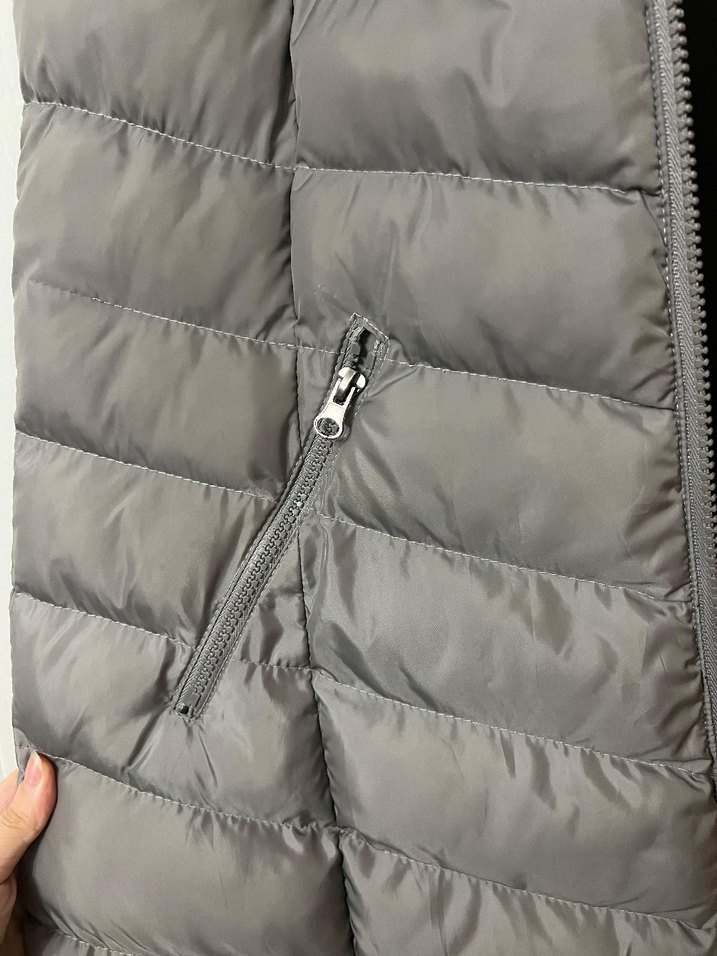 Siyah Kürklü Gri  Kadın Yelek - Görsel 3