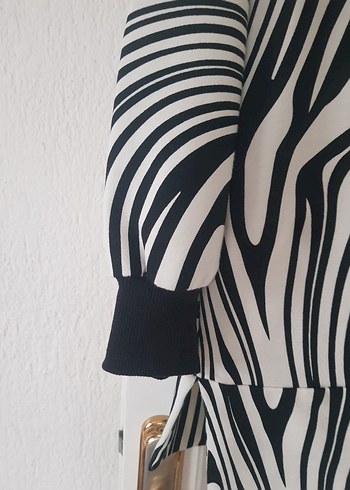 Zebra Desenli Kadın Uzun Kollu Sweatshirt - Görsel 3