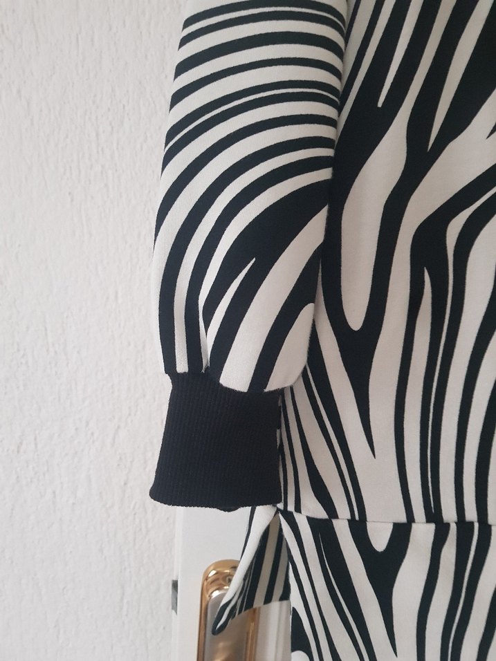 Zebra Desenli Kadın Uzun Kollu Sweatshirt - Görsel 3