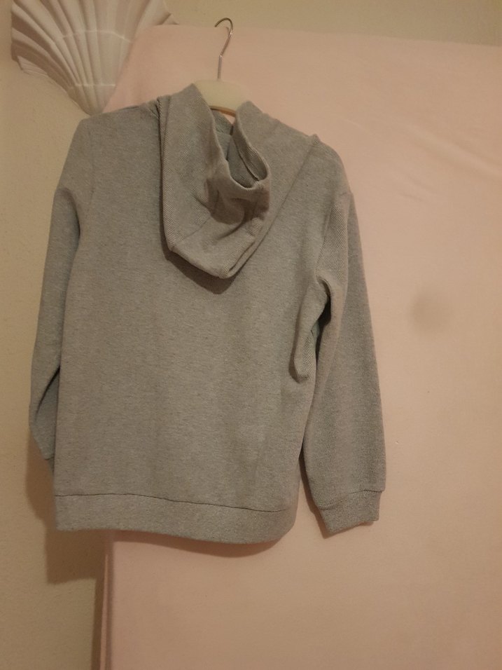 Gri Erkek Çocuk Kapüşonlu Sweatshirt - Görsel 3