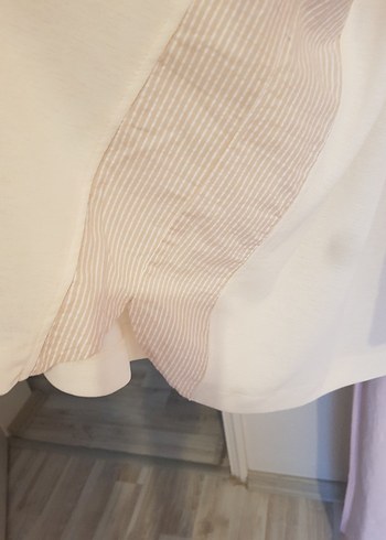 Düğmeli krem renkli Tunik - Görsel 4