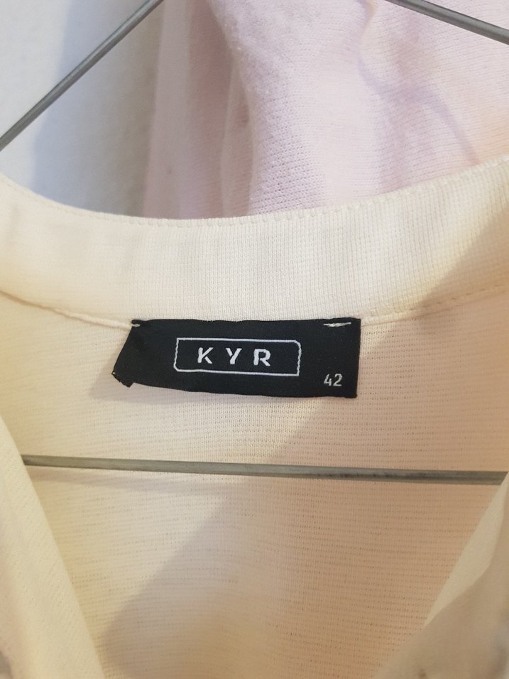 Düğmeli krem renkli Tunik - Görsel 5