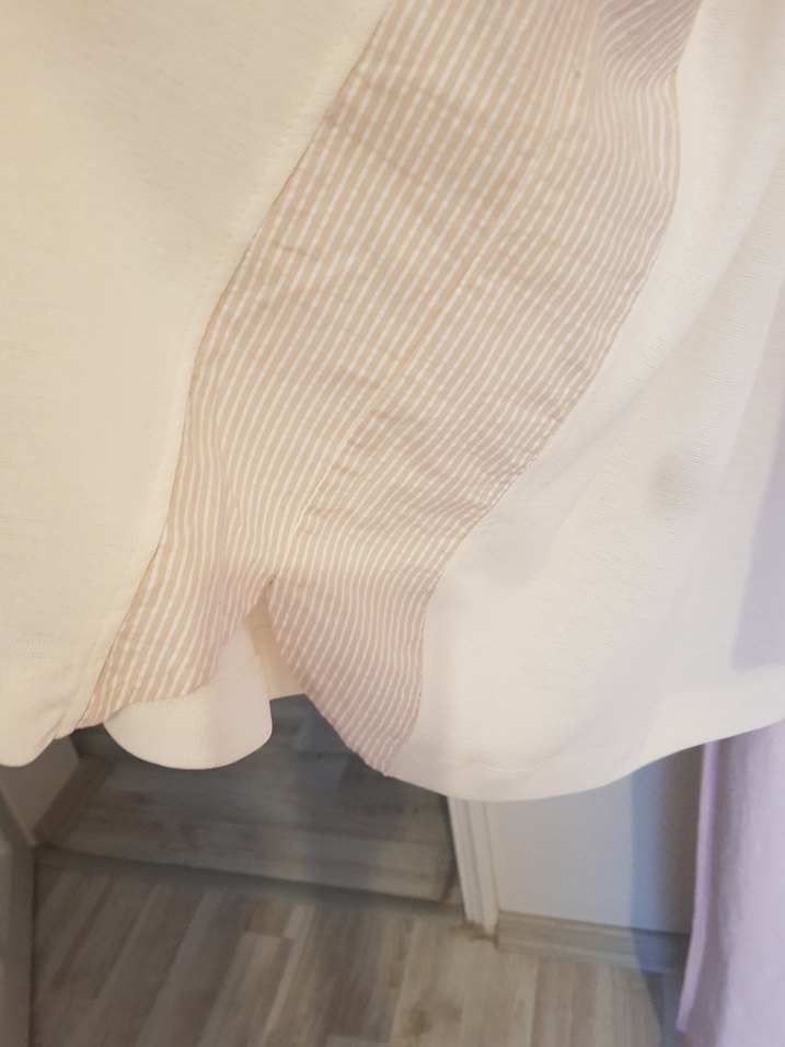 Düğmeli krem renkli Tunik - Görsel 4