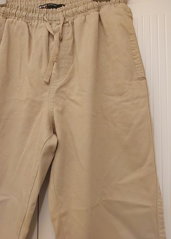 Bej erkek Keten Bol Kesim Pantolon sıfır ürün 40 beden - Görsel 6