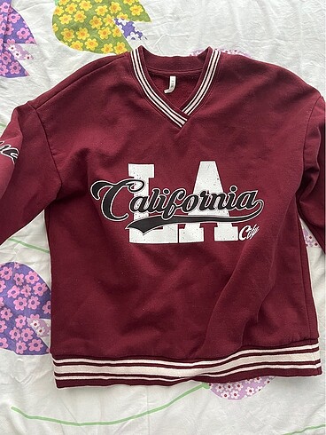 Defacto Oversize Bordo Sweatshirt