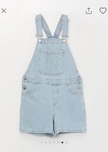 Kısa Denim Tulum - Görsel 3