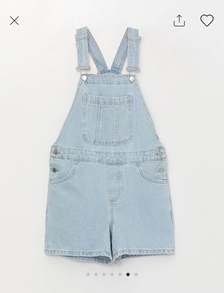 Kısa Denim Tulum - Görsel 3