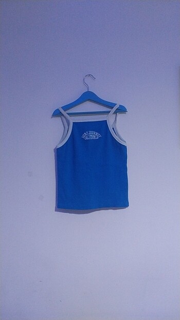 l Beden Mavi uzun crop 