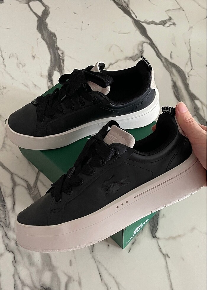 Lacoste SPORT Carnaby Platform Kadın Siyah Sneaker - Görsel 1