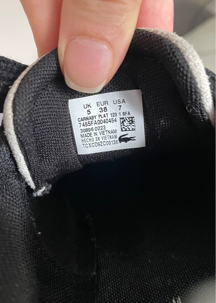 Lacoste SPORT Carnaby Platform Kadın Siyah Sneaker - Görsel 4