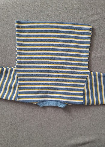 Çizgili Erkek Çocuk Uzun Kollu Tişört - Görsel 3