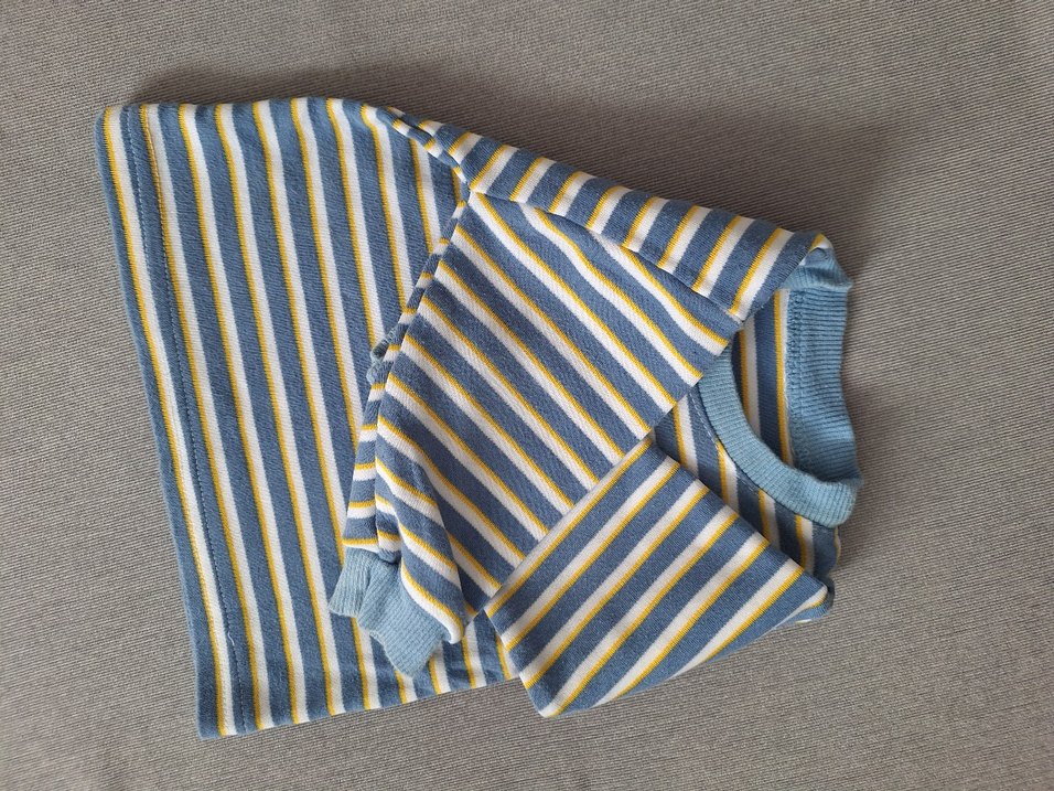 Çizgili Erkek Çocuk Uzun Kollu Tişört - Görsel 2