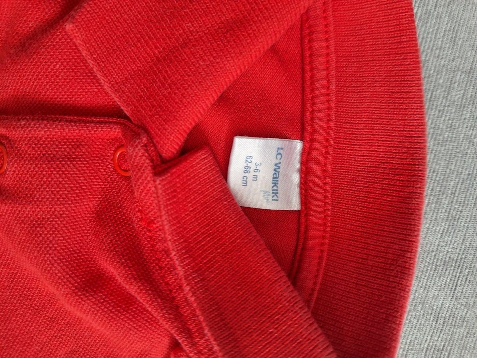 Erkek Çocuk Kırmızı Kısa Kollu Polo Tişört - Görsel 2