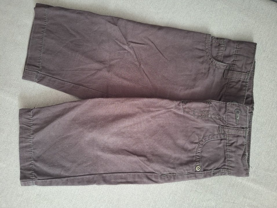 Düğmeli Erkek Bebek Gri Kot Pantolon - Görsel 2