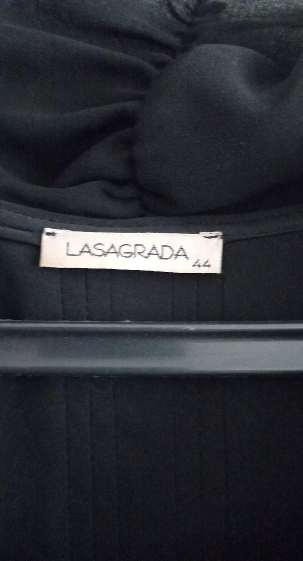 Siyah Fırfırlı Uzun Hamile Tuniği - Görsel 3