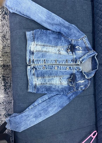 LC Waikiki Düğmeli Mavi Kadın Denim Ceket