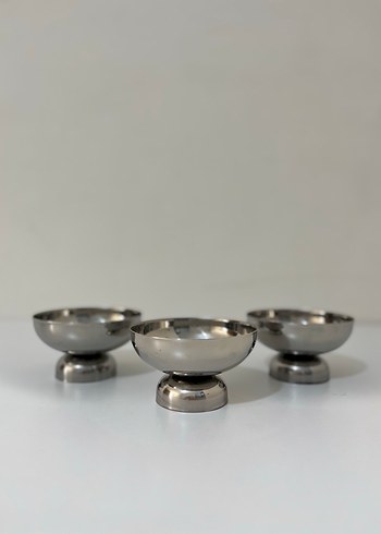 3lü paslanmaz metal dondurma kasesi