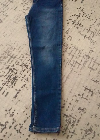 Collezione Kadın Mavi Denim Kemerli Normal Boy Jean
