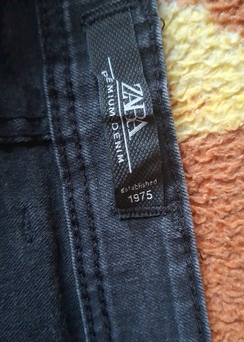 Kemerli siyahErkek Kot Pantolon - Görsel 4