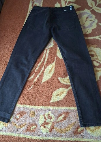 Kemerli siyahErkek Kot Pantolon - Görsel 2