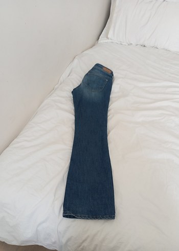 28 Beden Mavi Kot Pantolon