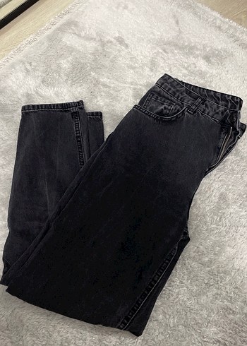 Siyah Midi Boy Regular Fit Kadın Kot Pantolon