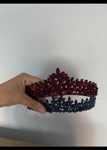Bordo Payetli Kadın Saç Tacı