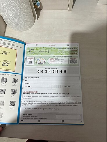  345 yayınları tyt matematik denemesi