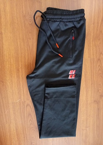 Erkek Siyah dalgıç kumaş arka cepli  dar kesim Eşofman - Görsel 2