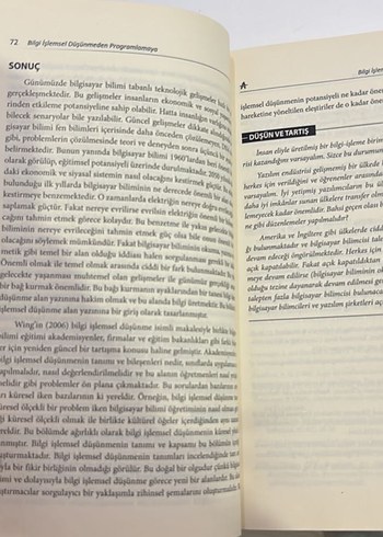 Bilgi İşlemsel Düşünmeden Programlamaya Kitabı - Görsel 3