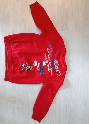 LC Waikiki Kırmızı Baskılı Erkek Çocuk Sweatshirt