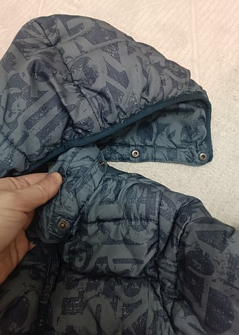 Kapüşonlu Fermuarlı Erkek Çocuk Mont - Görsel 4